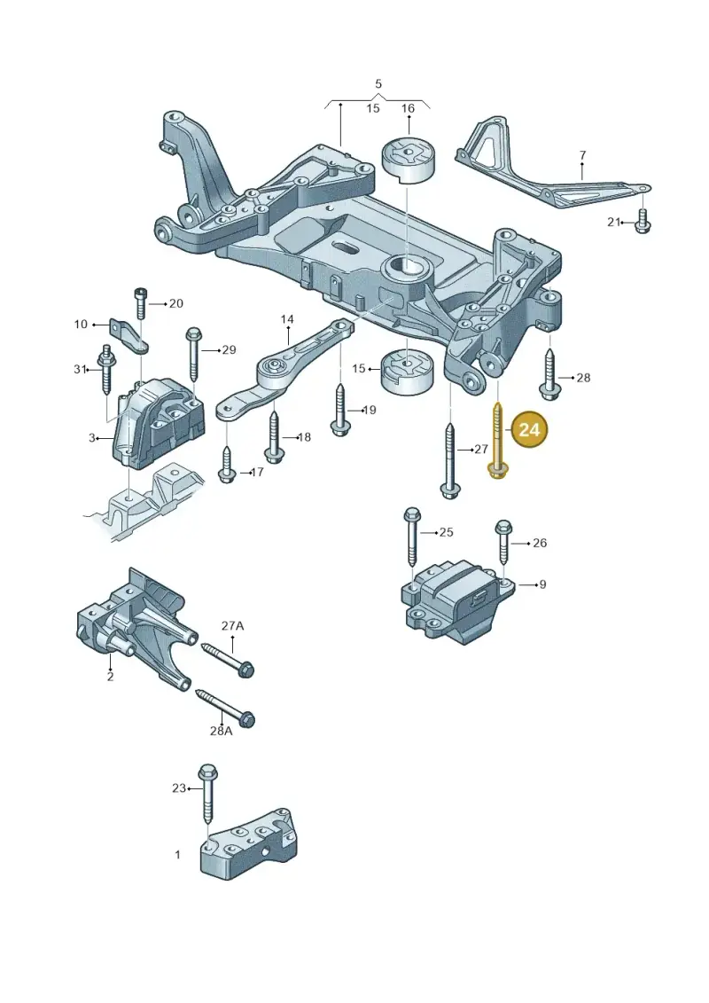 N10694701 — Audi TT Coupe/Roadster 08> (2007-) diagram 609199500, position 24