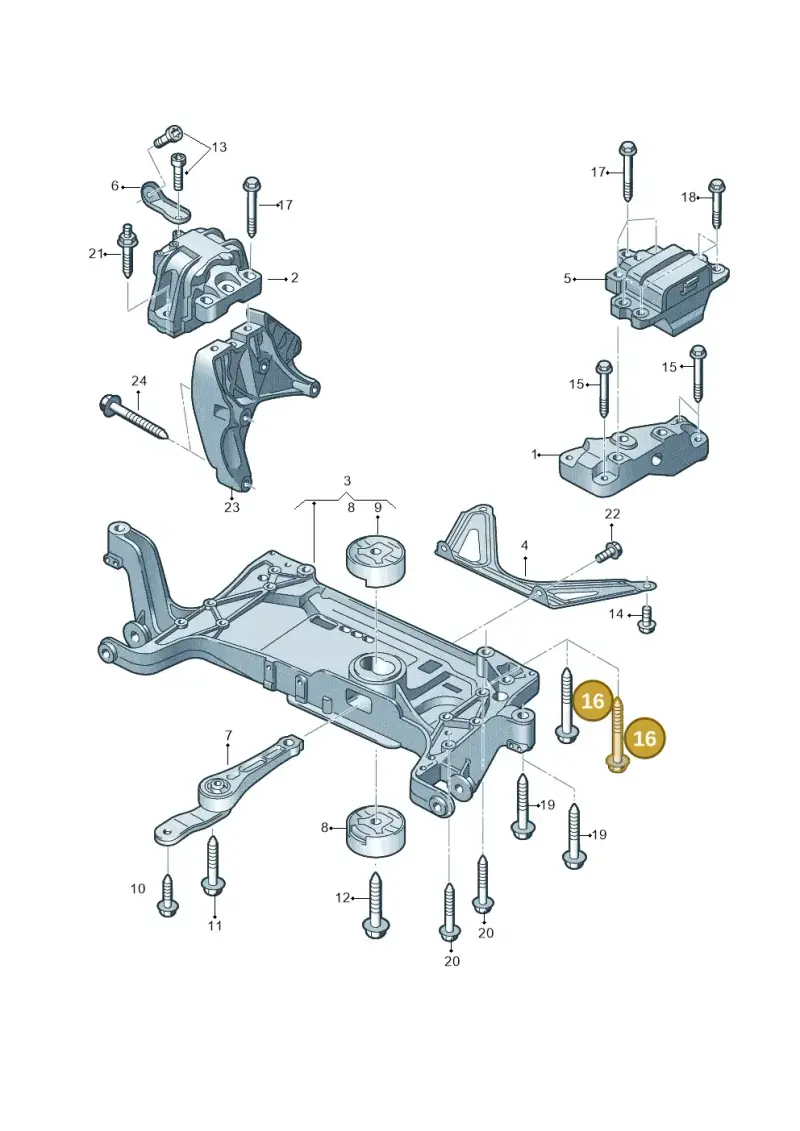 N10694701 — Audi TTS Coupe 2.0 (2010-2014) diagram 707199250, position 16