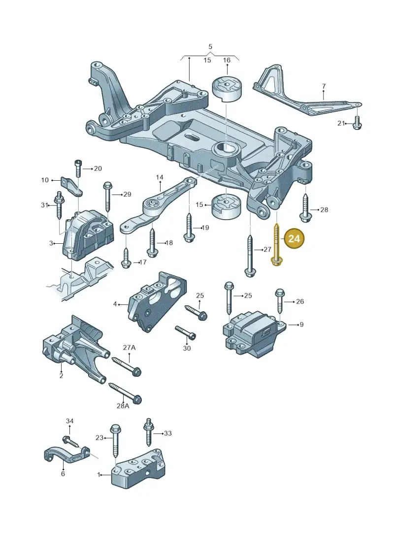 N10694701 — Audi TTS Coupe 2.0 (2010-2014) diagram 609199400, position 24