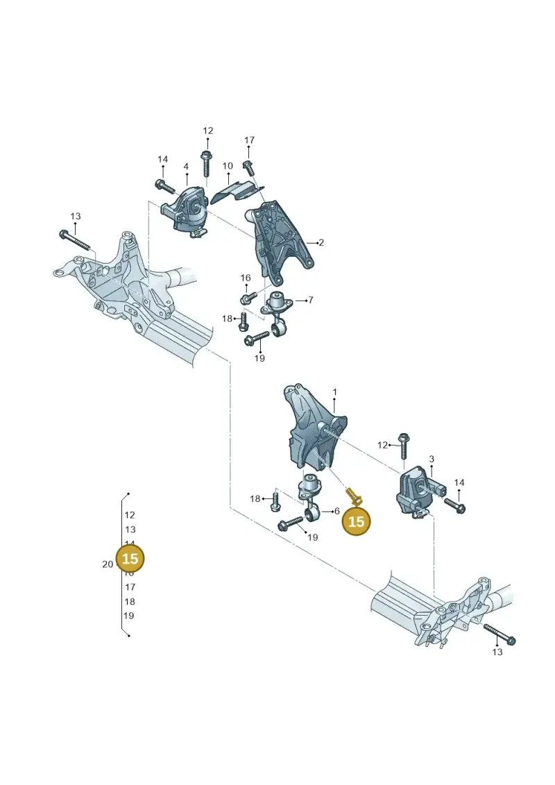 N10702603 — Audi A5 Limo 2.0 (2024-) diagram 849199600, position 15