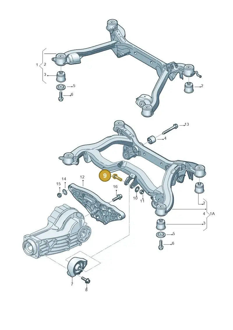 N10703401 — Audi RS4 Cabrio qu.    08> (2007-) diagram 249505000, position 9