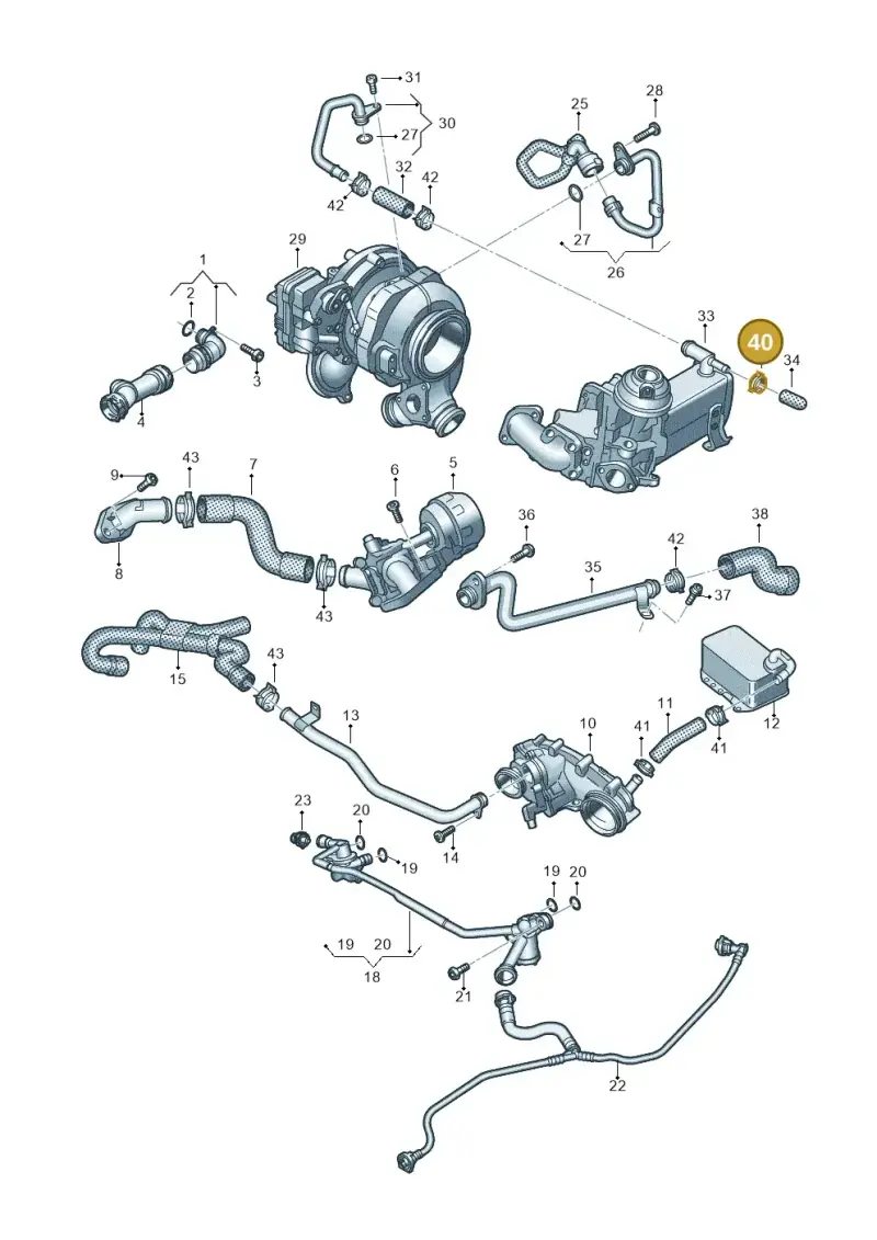N10716001 — Audi Q8 Quattro 3,0 (2018-) diagram 429121020, position 40