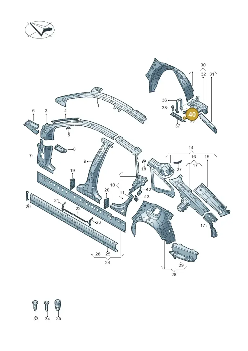 N10718801 — Audi RS7 Sportback (2019-) diagram 435809000, position 40