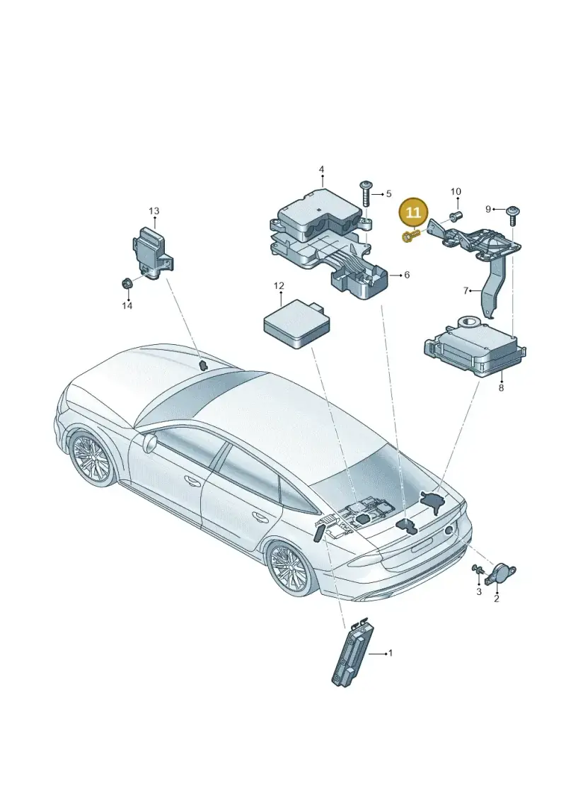 N10718801 — Audi RS7 Sportback (2019-) diagram 435959400, position 11