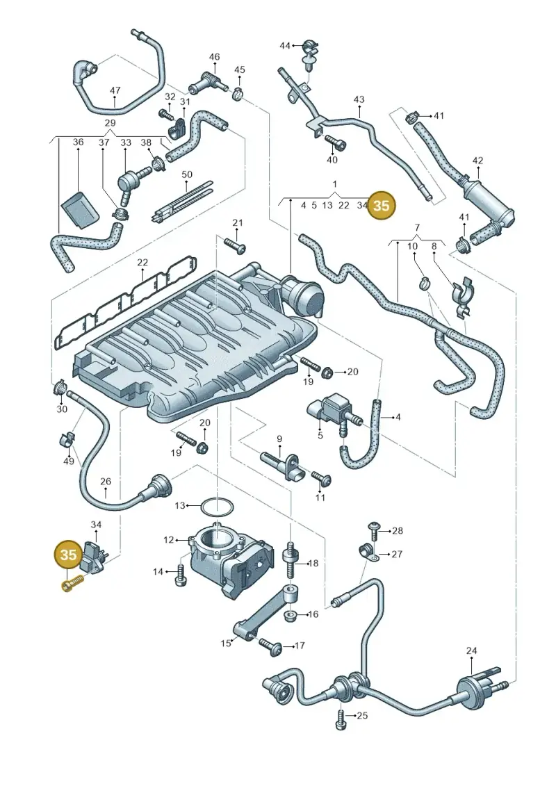 N10721301 — Audi A5 Sportback (2011-2017) diagram 636133320, position 35