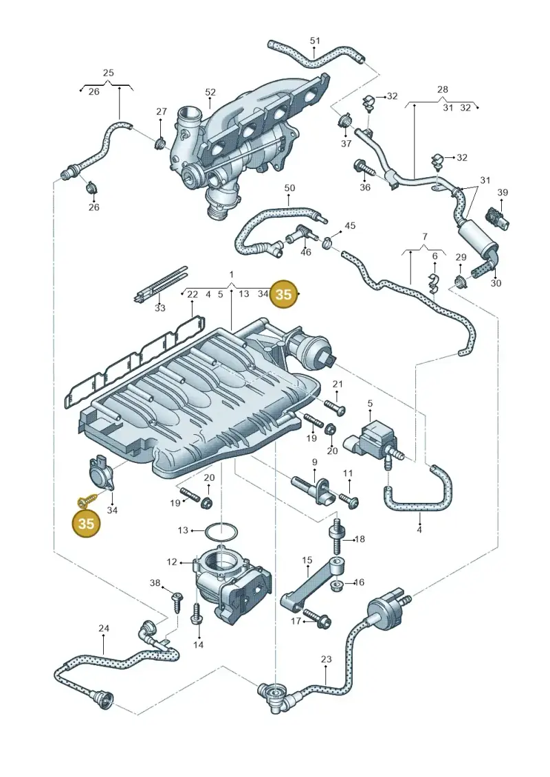 N10721301 — Audi Q5 qu. 2.0 TDI (2012-2017) diagram 647133380, position 35