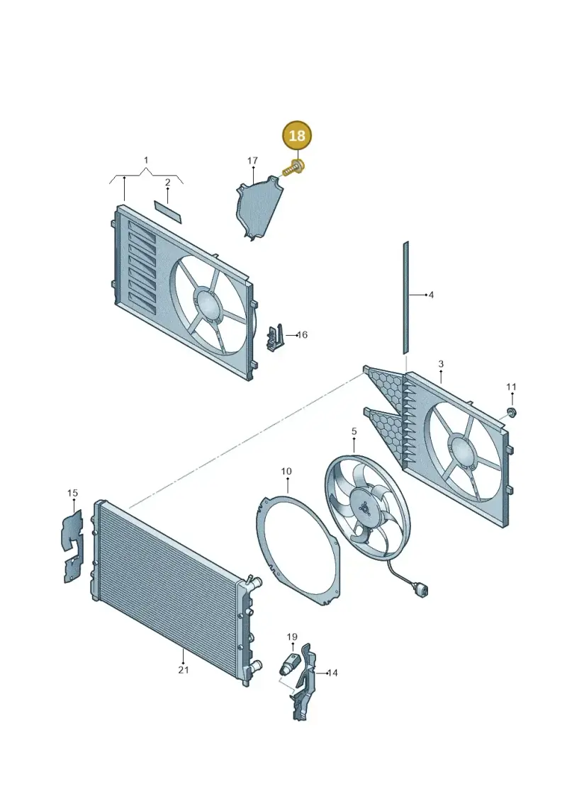 N10721301 — Audi A1 Sportback (2010-2015) diagram 708121900, position 18