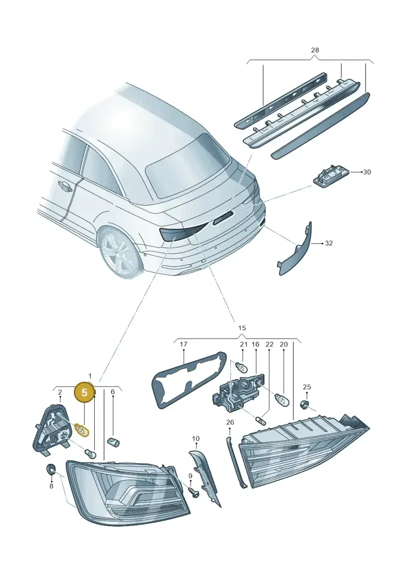 N10724402 — Audi A3 Cabrio (2016-2020) diagram 778945000, position 5