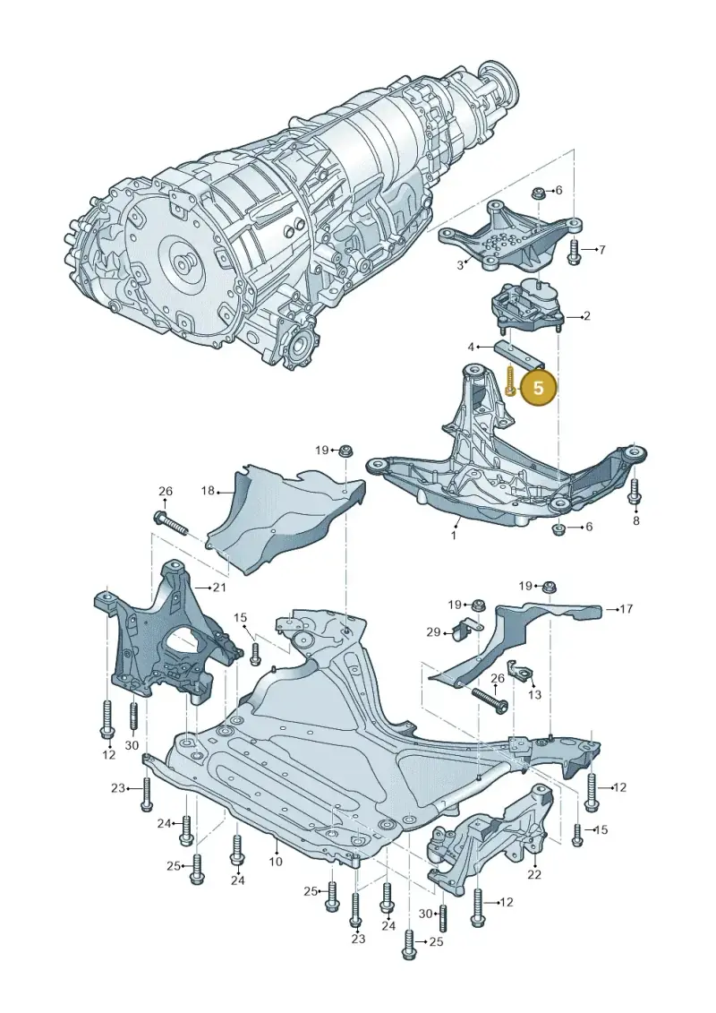 N10724701 — Audi RS4 Avant (2017-) diagram 849399900, position 5