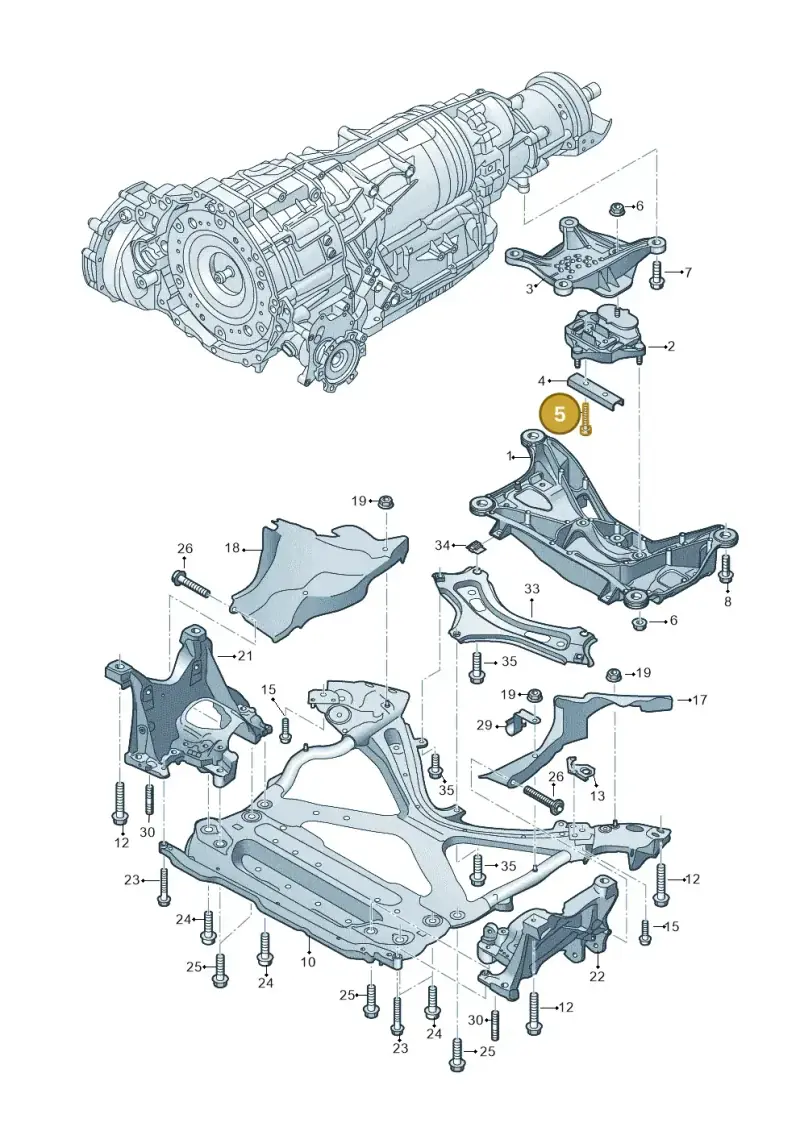 N10724701 — Audi A6 2.0 (2018-) diagram 896399700, position 5
