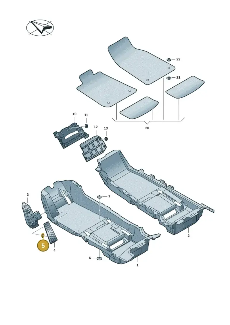 N10726401 — Audi RS e-tron GT (2020-2020) diagram 4j1863000, position 5