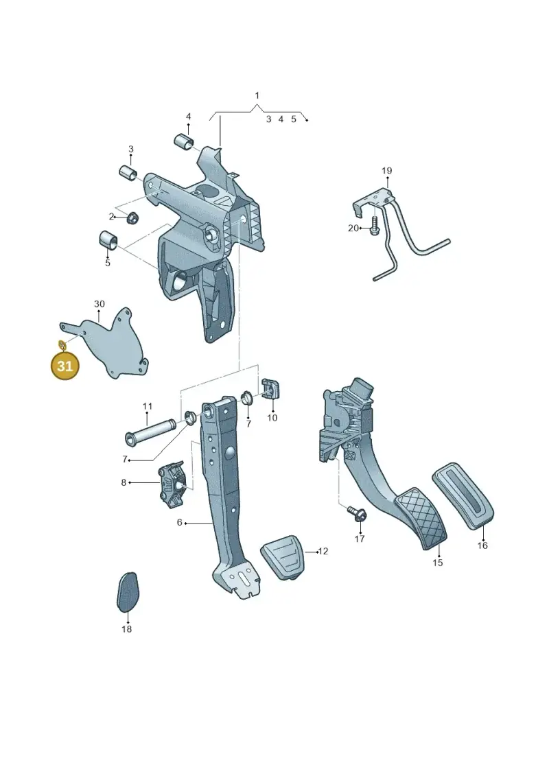 N10726401 — Audi A3 Sportback (2019-2021) diagram 596721700, position 31
