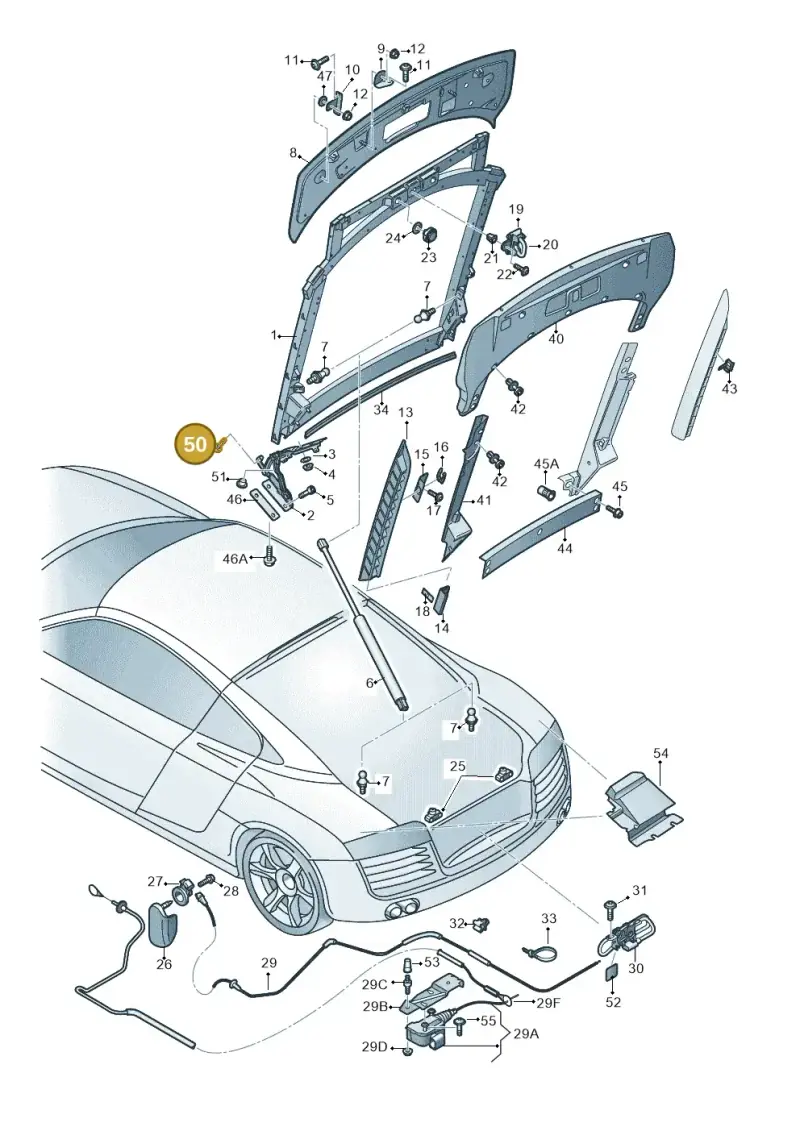 N10734301 — Audi R8 qu. 5.2 (2012-2015) diagram 618827000, position 50