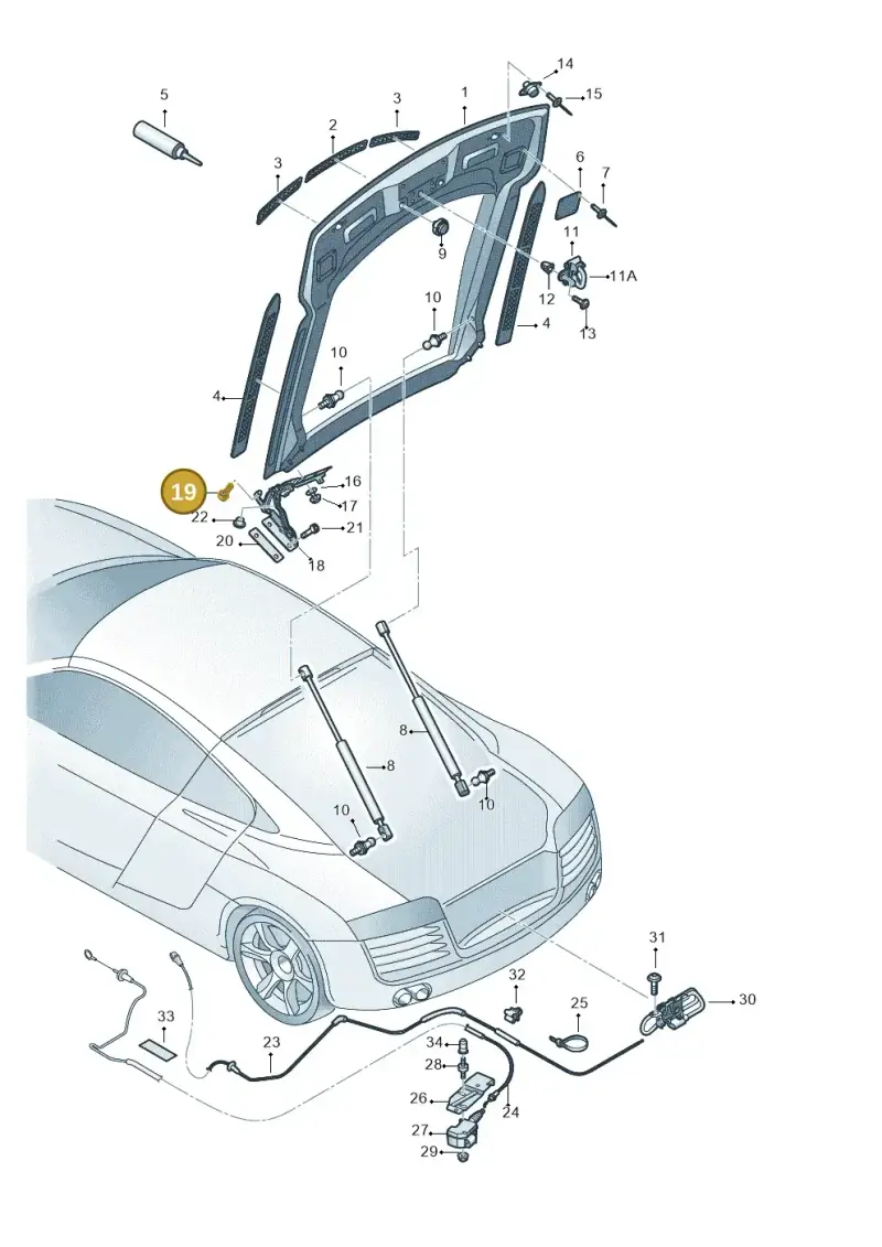 N10734301 — Audi R8                08> (2007-) diagram 618827300, position 19