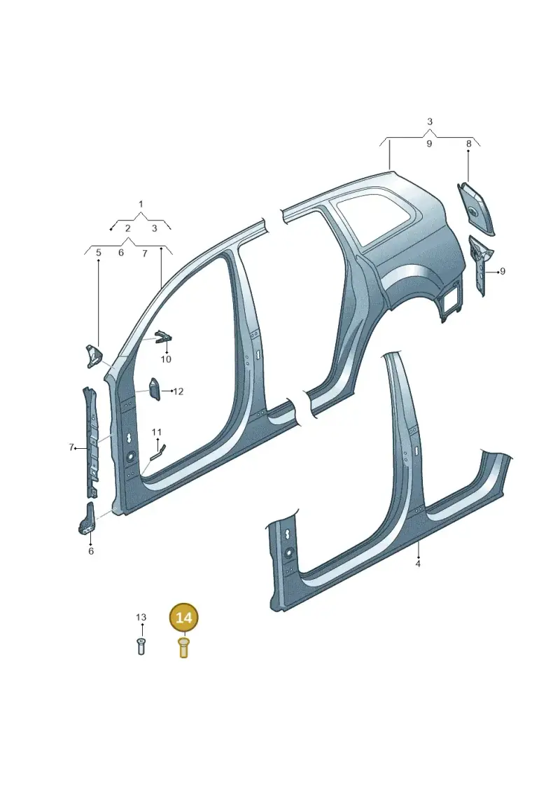 N10744001 — Audi Q7 qu. 3.0 TDI (2015-2019) diagram 859809500, position 14