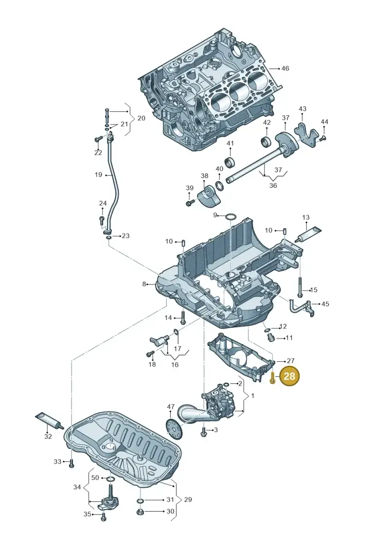 N10745101 — Audi A6 2.0 (2018-) diagram 897115052, position 28