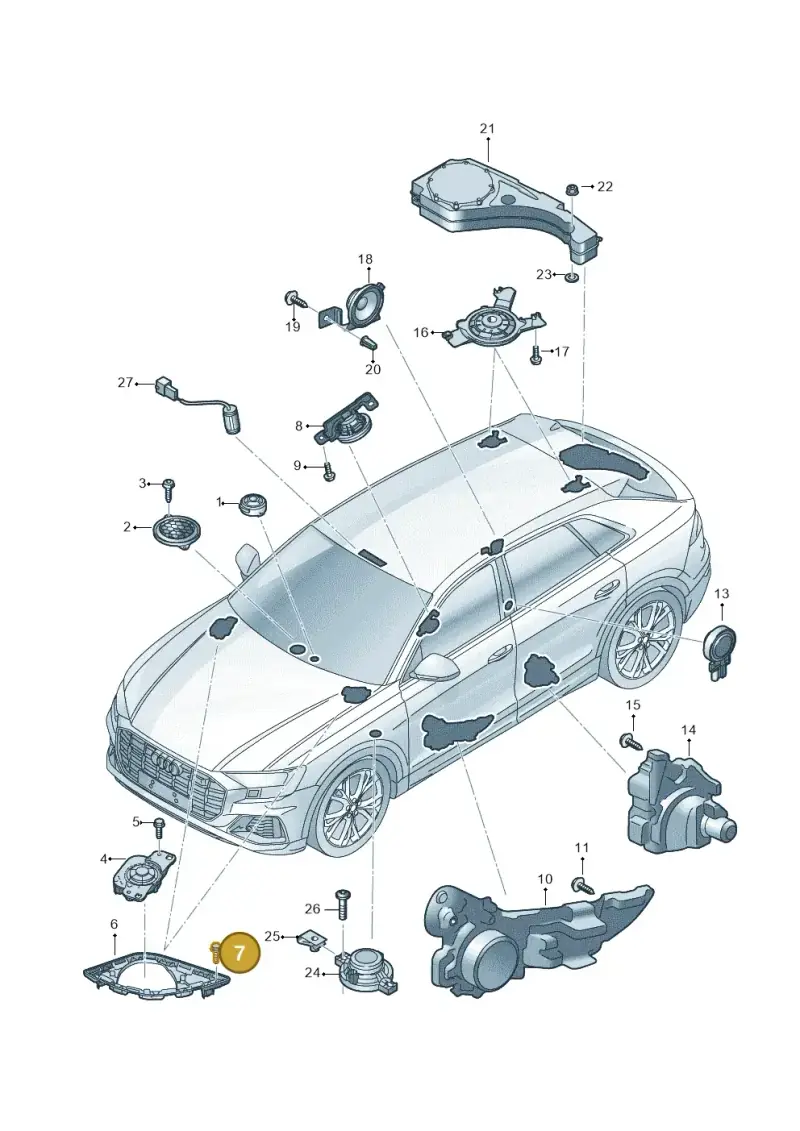 N10745201 — Audi RS Q8 Quattro (2019-) diagram 429035350, position 7