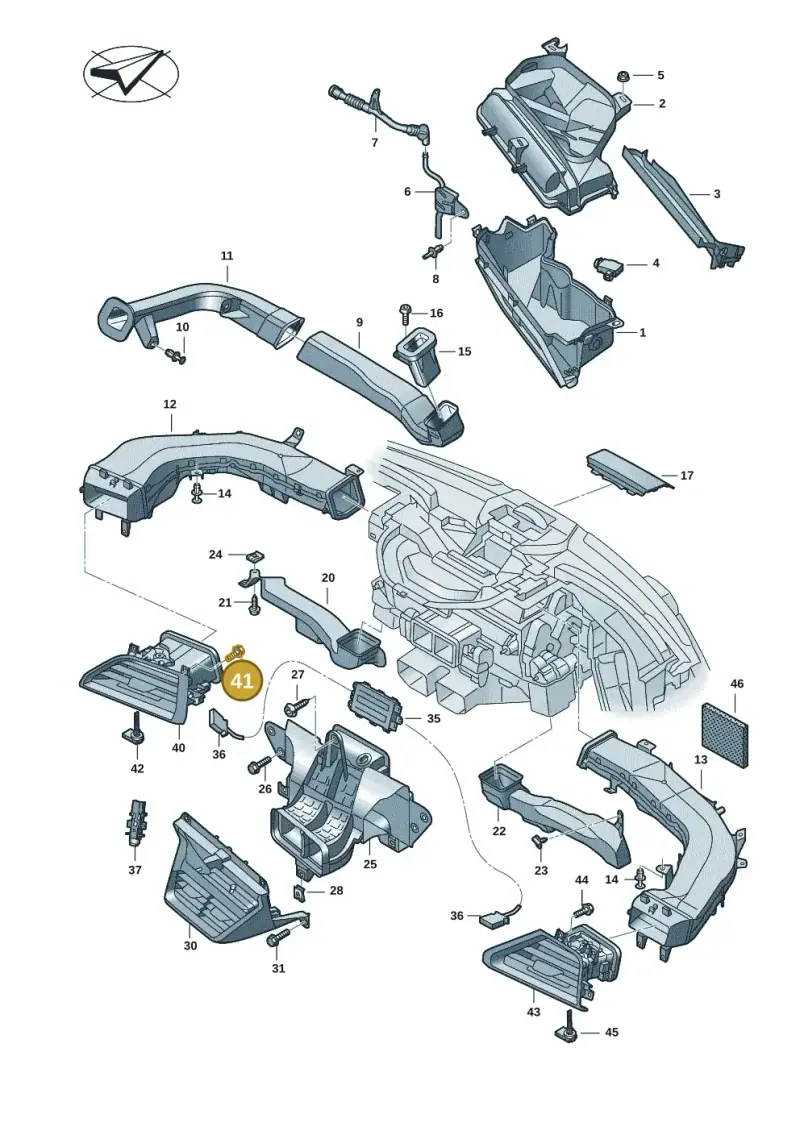 N10745201 — Audi RS e-tron GT (2020-2020) diagram 4j1819100, position 41