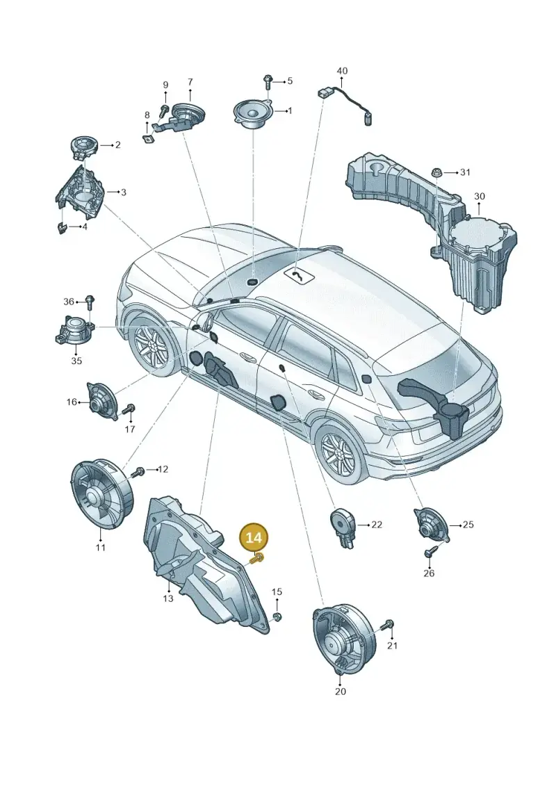 N10745201 — Audi Q8 e-tron (2018-2020) diagram 586035350, position 14