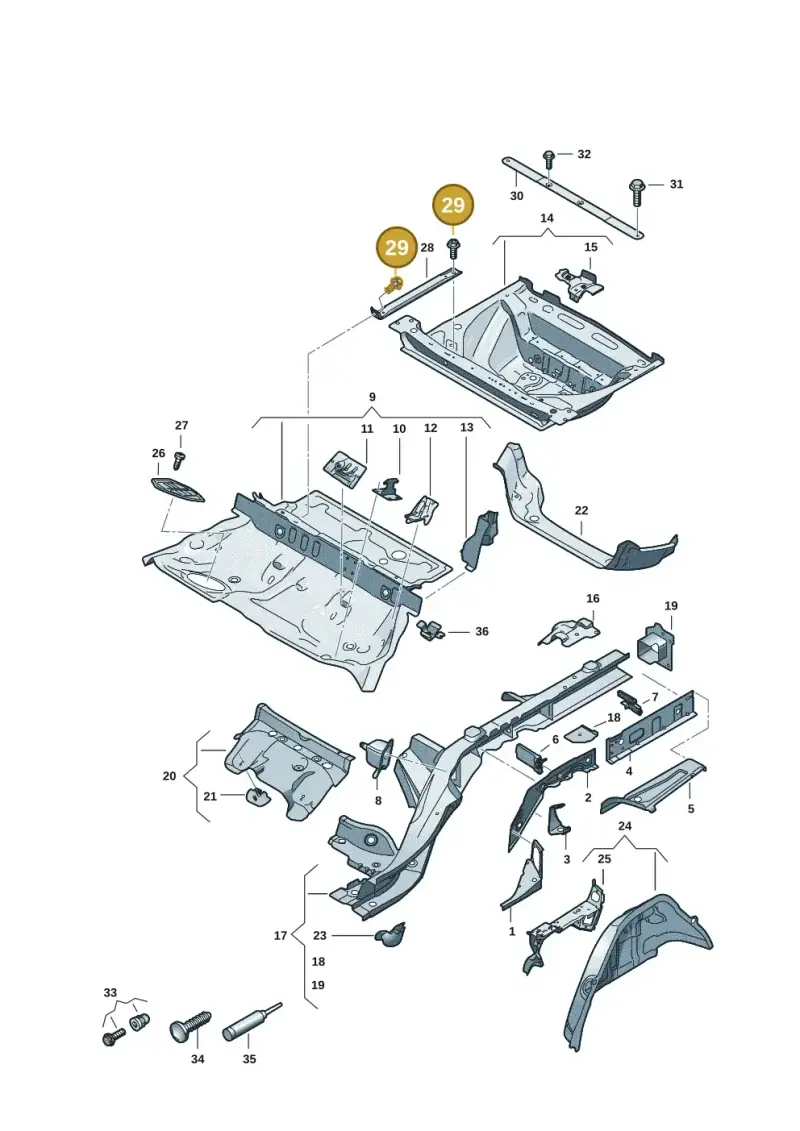 N10748601 — Audi A5 Limo 2.0 (2024-) diagram 8wk803040, position 29