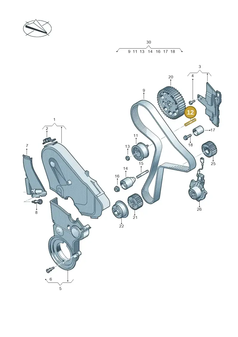N10762501 — Audi A6 2.0 (2018-) diagram 803109820, position 12