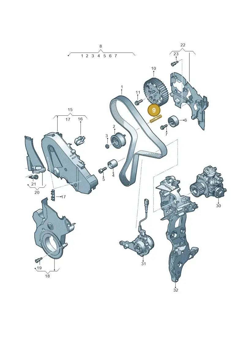 N10762501 — Audi A5 Limo 2.0 (2024-) diagram 8wk109800, position 9