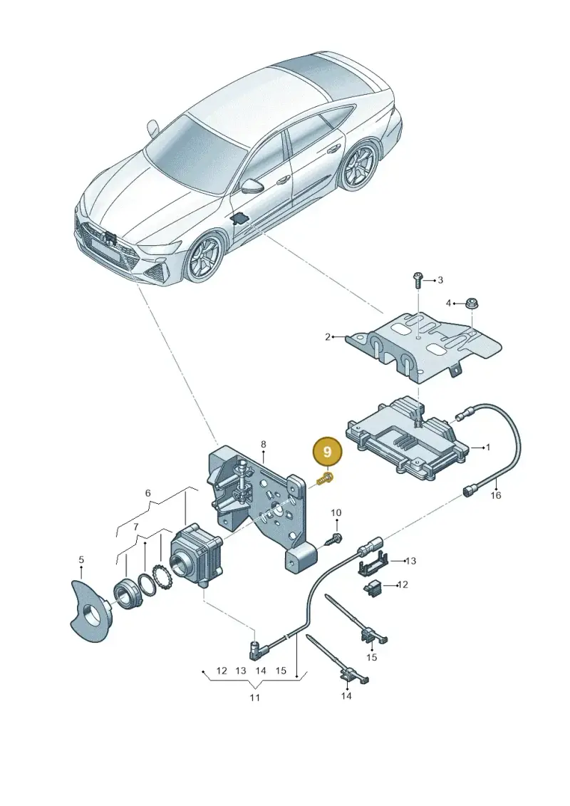 N10762601 — Audi RS7 Sportback (2019-) diagram 538907240, position 9