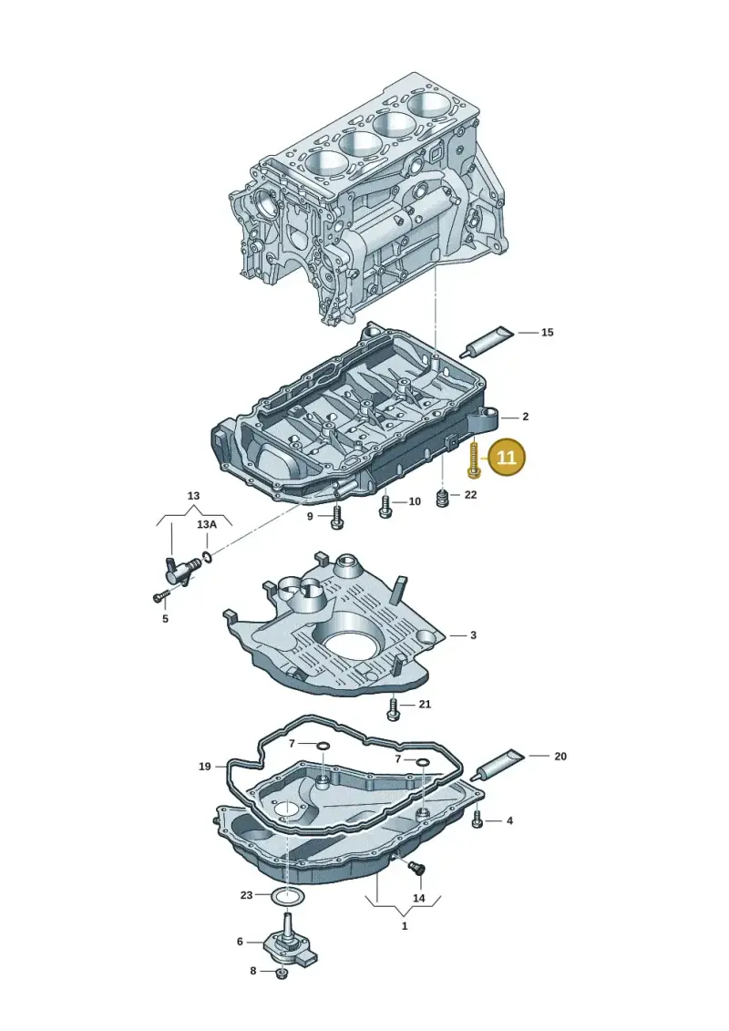N10765501 — Audi A3 Sportback (2019-2021) diagram 597103022, position 11