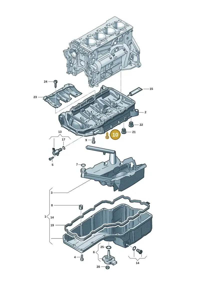 N10766301 — Audi A6 2.0 (2018-) diagram 848103131, position 10