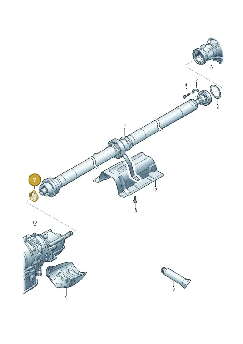 N10772201 — Audi A8L (2017-2022) diagram 838521100, position 7