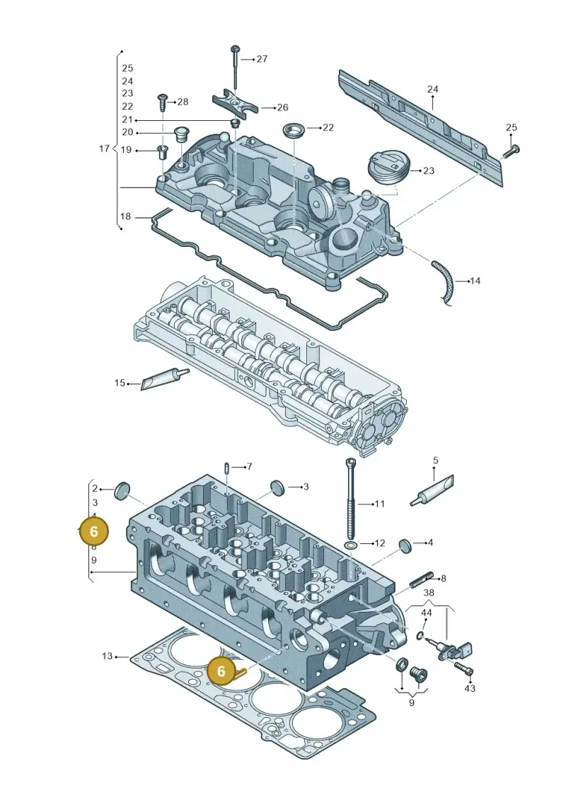 N10774801 — Audi A6 2.0 (2018-) diagram 597103510, position 6