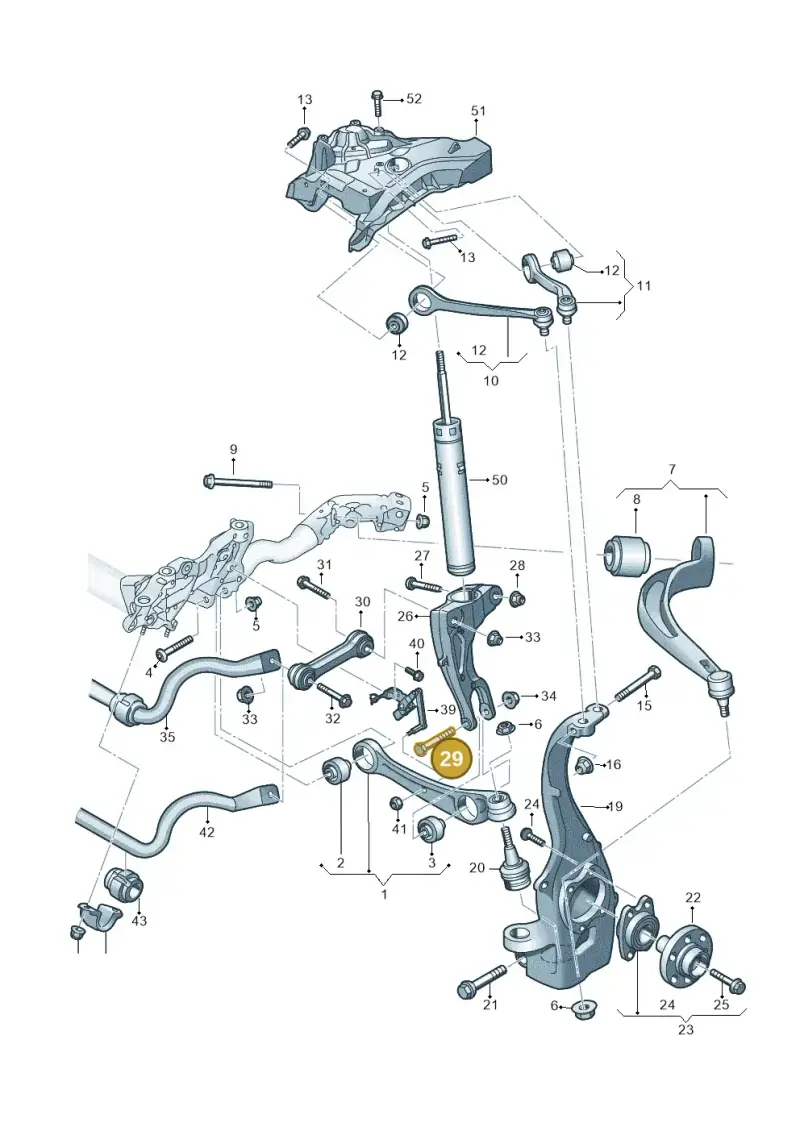 N10784702 — Audi A6 2.0 (2018-) diagram 897407000, position 29