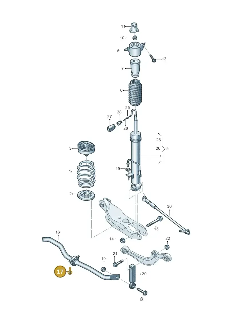 N10810701 — Audi RS6 Avant (2019-) diagram 537511100, position 17