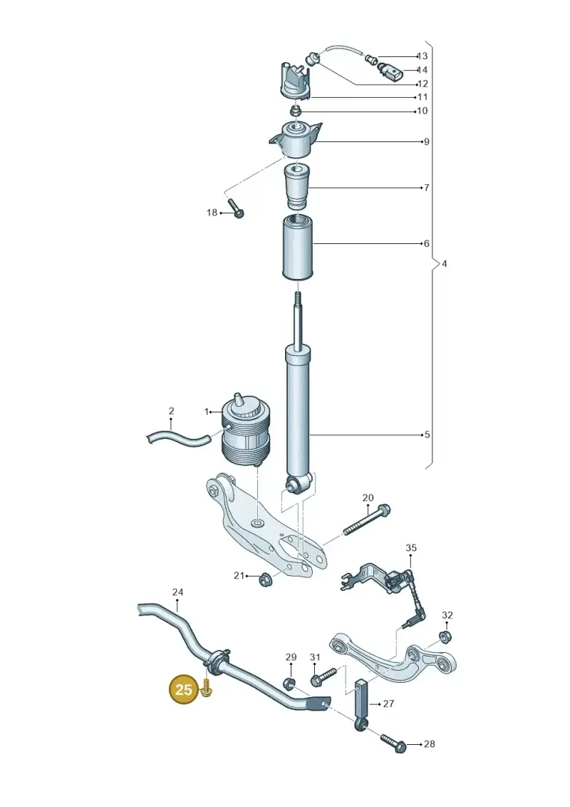 N10810701 — Audi RS Q8 Quattro (2019-) diagram 859511060, position 25