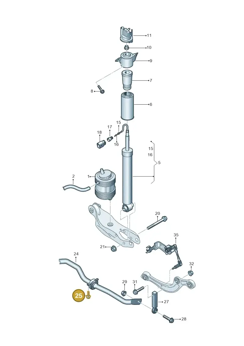 N10810701 — Audi Q6 e-tron (2023-) diagram 896511150, position 25