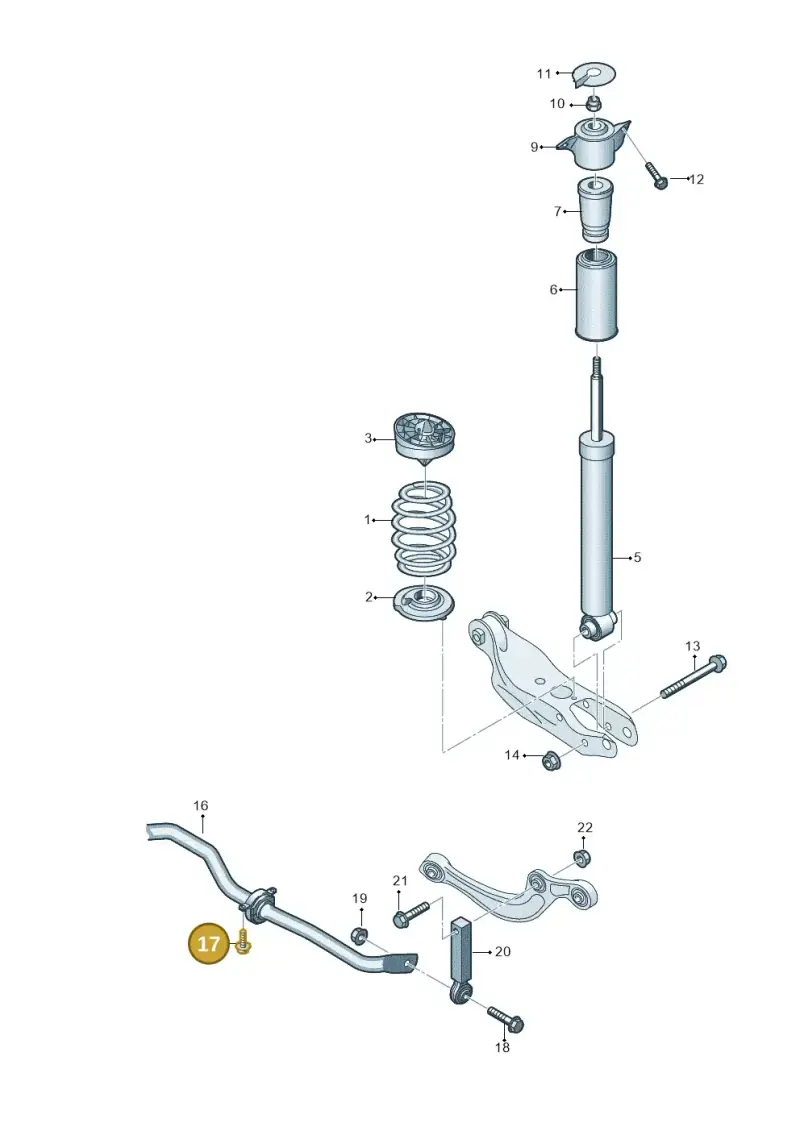 N10810701 — Audi A5 Limo 2.0 (2024-) diagram 859511000, position 17
