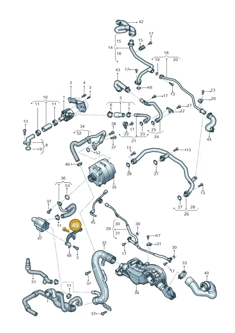 N10827902 — Audi RS Q8 Quattro (2019-) diagram 595121002, position 49