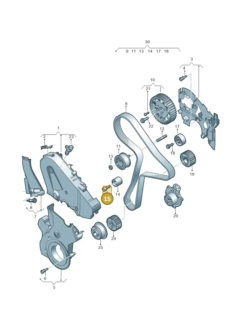 N10827902 — Audi A3 Sportback (2019-2021) diagram 596109090, position 15
