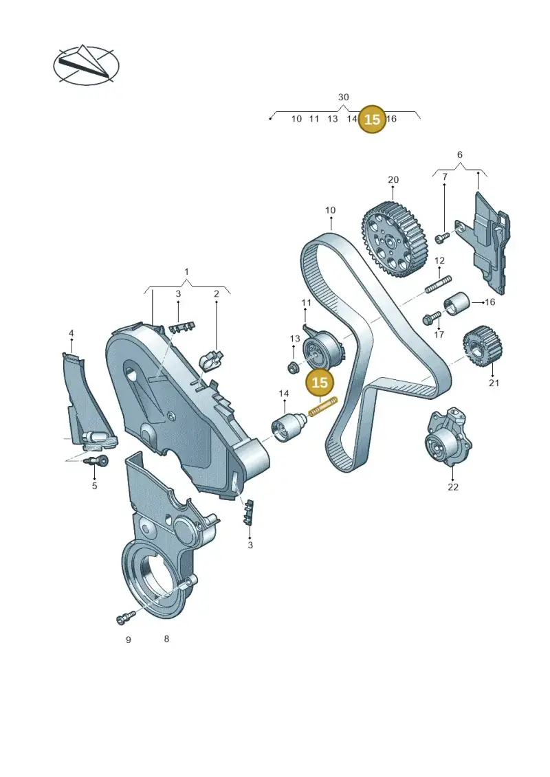 N10827902 — Audi A6 2.0 (2018-) diagram 849109081, position 15