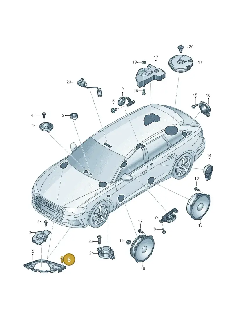 N10828001 — Audi RS6 Avant (2019-) diagram 430035360, position 6