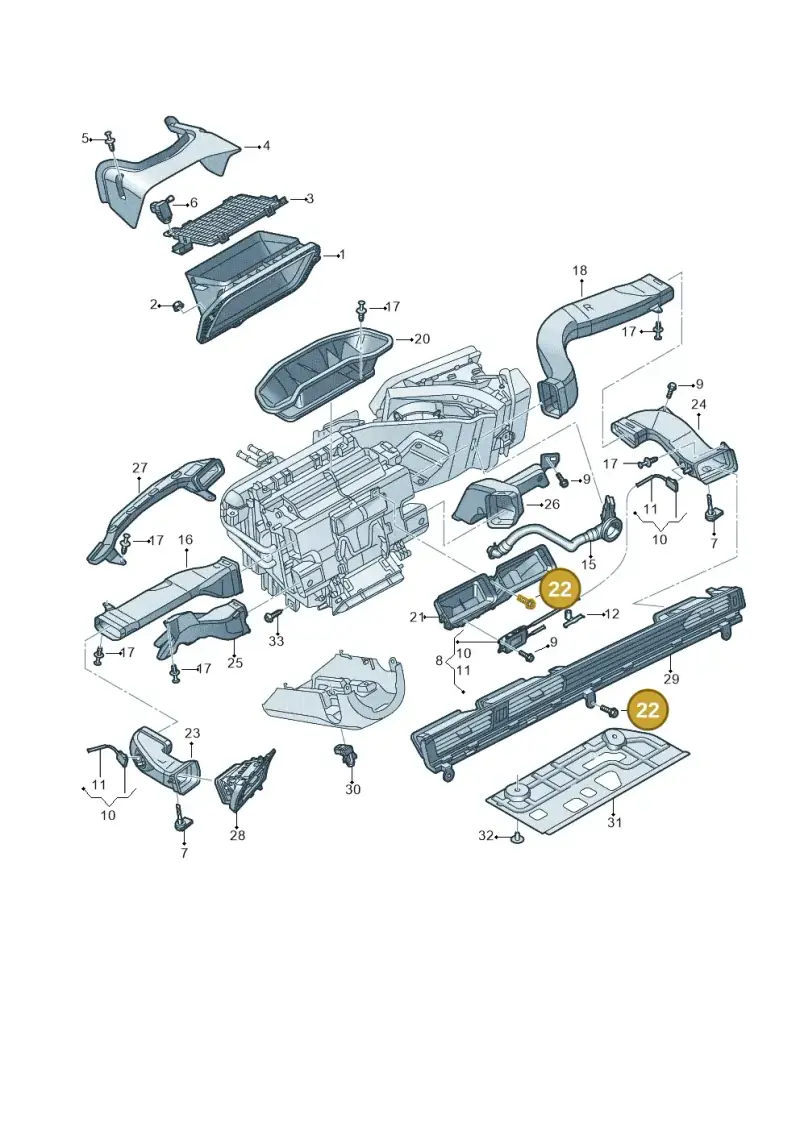N10828001 — Audi RS6 Avant (2019-) diagram 435819100, position 22