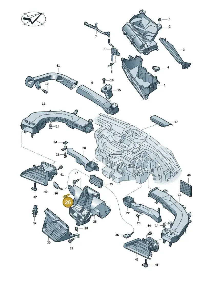 N10828001 — Audi RS e-tron GT (2020-2020) diagram 4j1819100, position 26