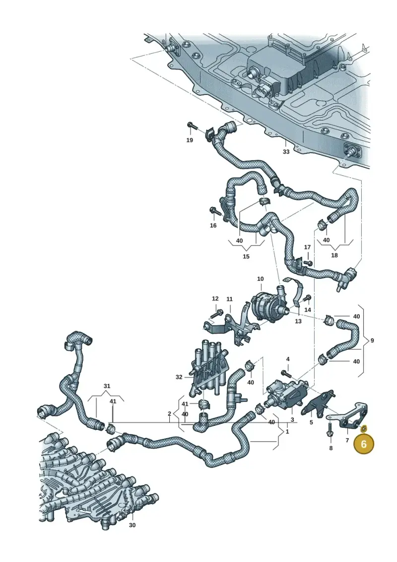 N10833301 — Audi RS e-tron GT (2020-2020) diagram 4j1121040, position 6