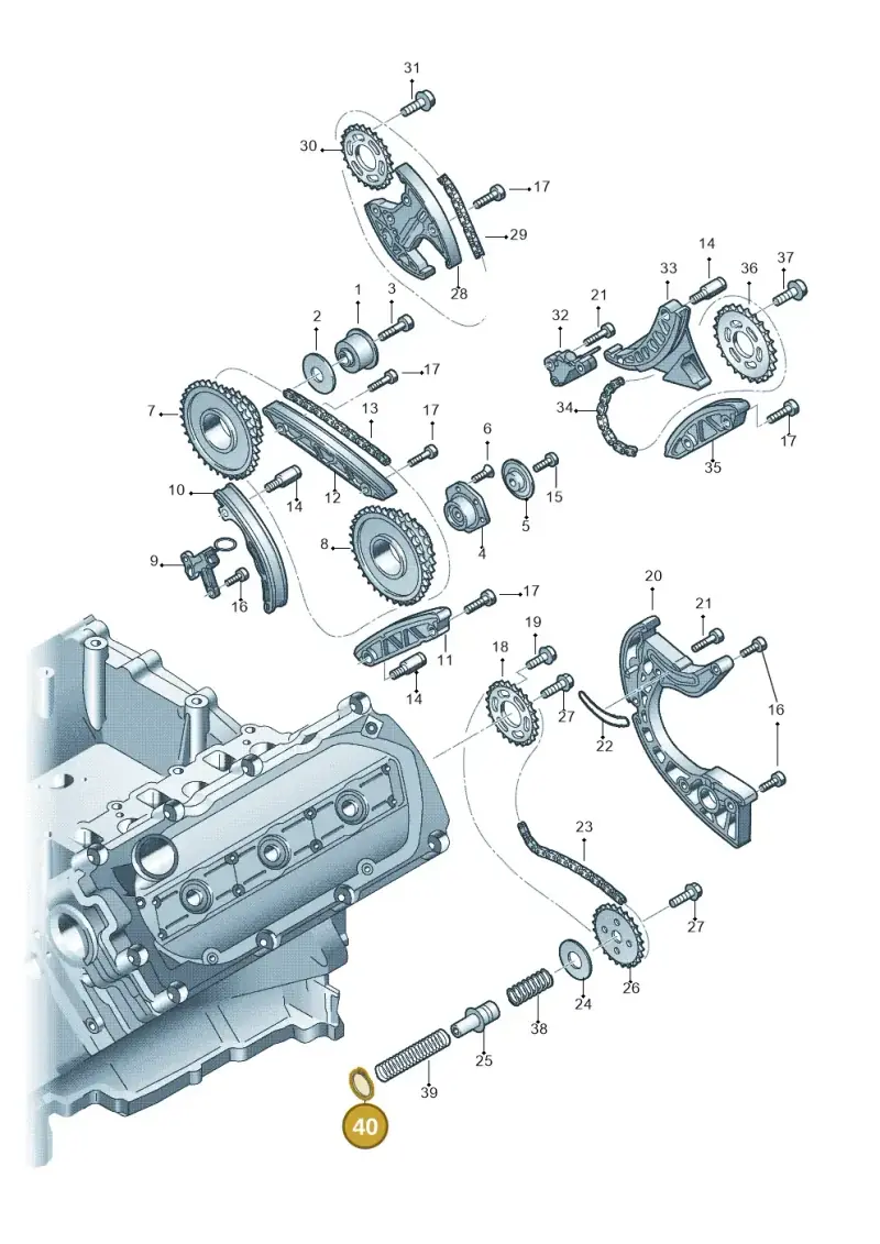 N90015401 — Audi A6 2.7 TDI (2008-2011) diagram 620109700, position 40