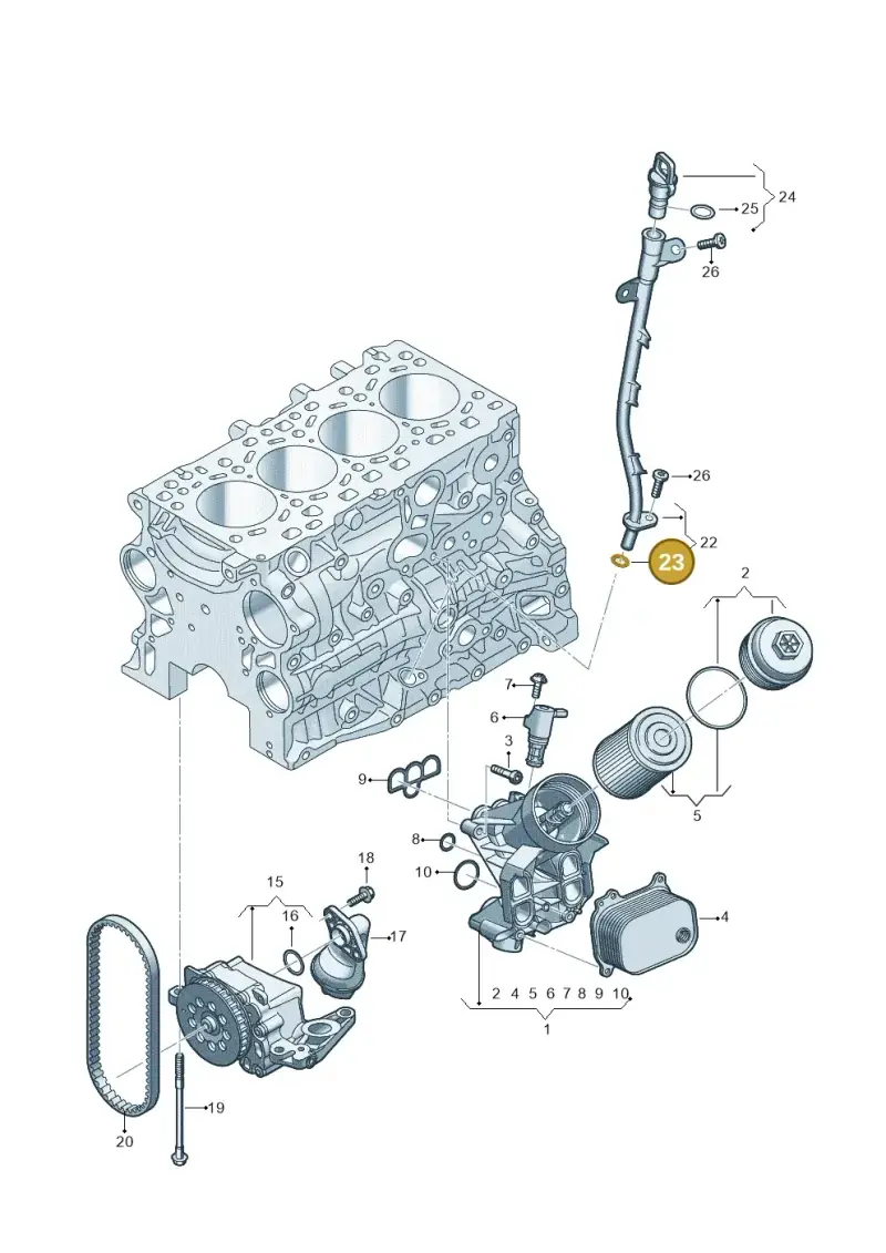 N90043201 — Audi A5 Limo 2.0 (2024-) diagram 8wh115500, position 23