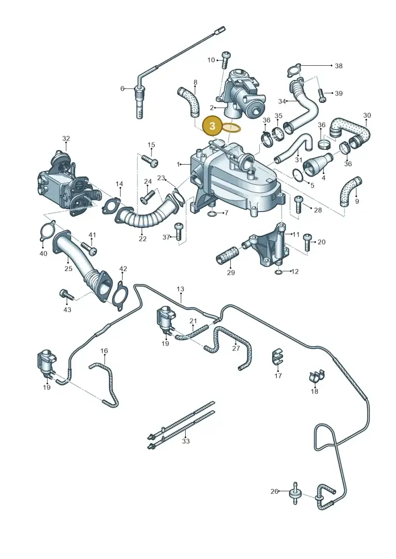 N90062702 — Audi Q7 qu. 3.0 TDI (2009-2015) diagram 493131110, position 3