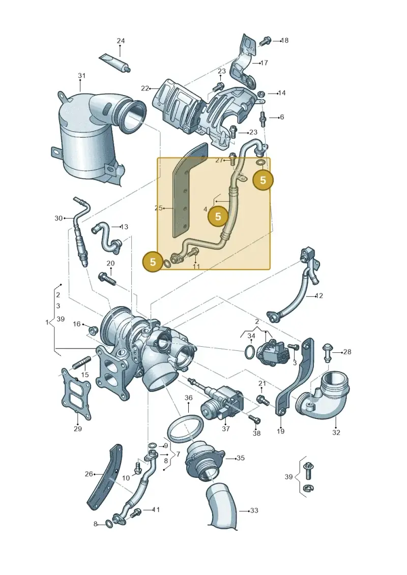 N90067202 — Audi A1 sportback 1.0 (2018-) diagram 890145640, position 5