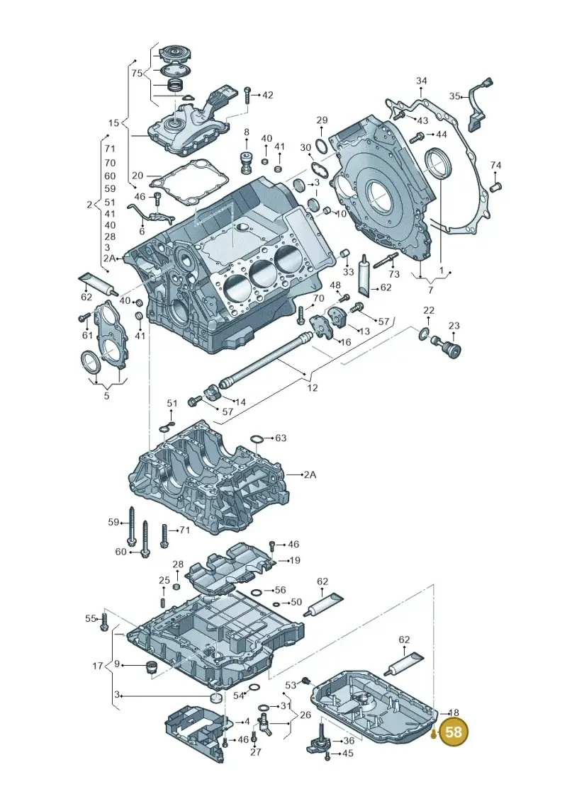 N90071102 — Audi A7 Sportback (2014-2018) diagram 620103100, position 58