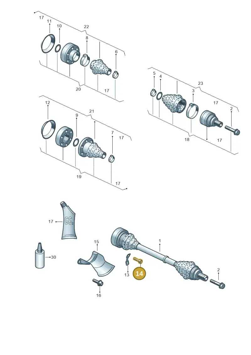 N90097204 — Audi RS5 Cabrio (2012-2015) diagram 249501100, position 14