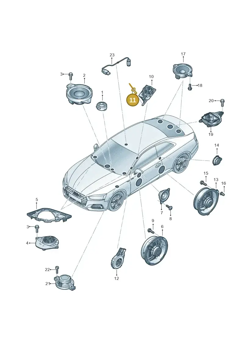 N90097802 — Audi RS5 Sportback (2017-) diagram 897035350, position 11